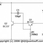 Cztery diody LED zasilane na 1.5V